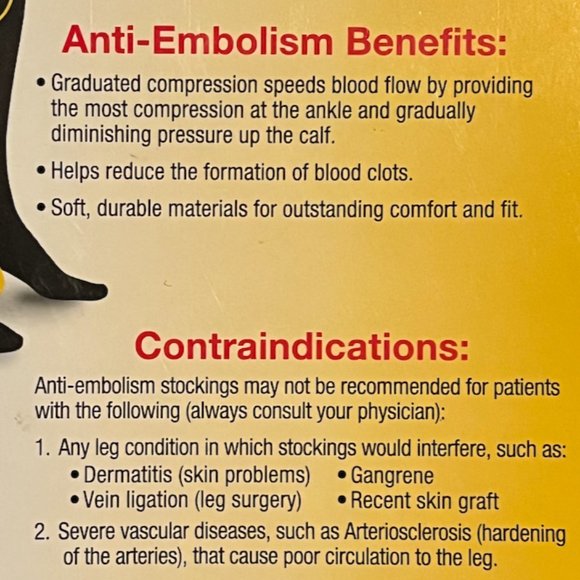 NIB Futuro Anti-Embolism Knee Length Stockings, Moderate, Closed Toe, Unisex MED - Picture 7 of 8